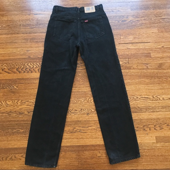 VINTAGE BLACK HIGH-RISE BOYFRIEND/MOM JEANS - Picture 2 of 3